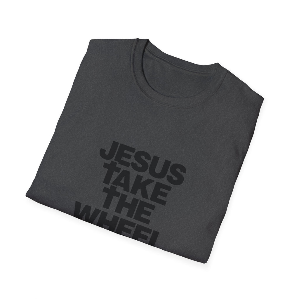Jesus Take The Wheel T-Shirt — Bold Block Letter Tee