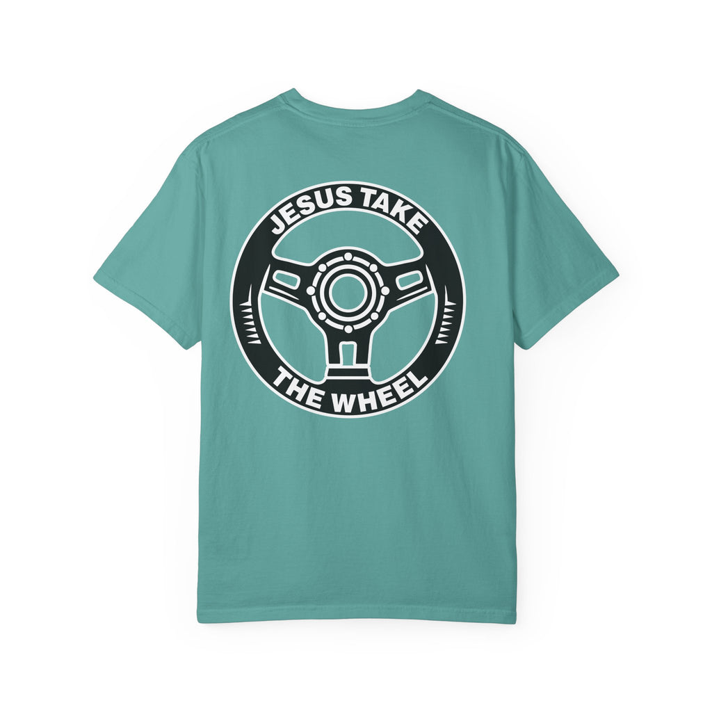 Jesus Take The Wheel T-Shirt — Steering Wheel Graphic Tee