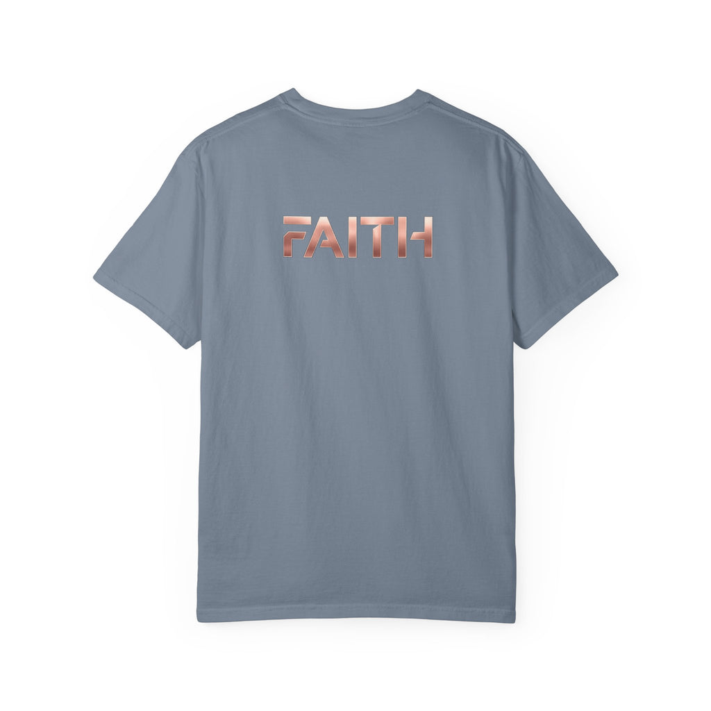 Faith Graphic T-Shirt — Minimalist Rose Gold Text Tee