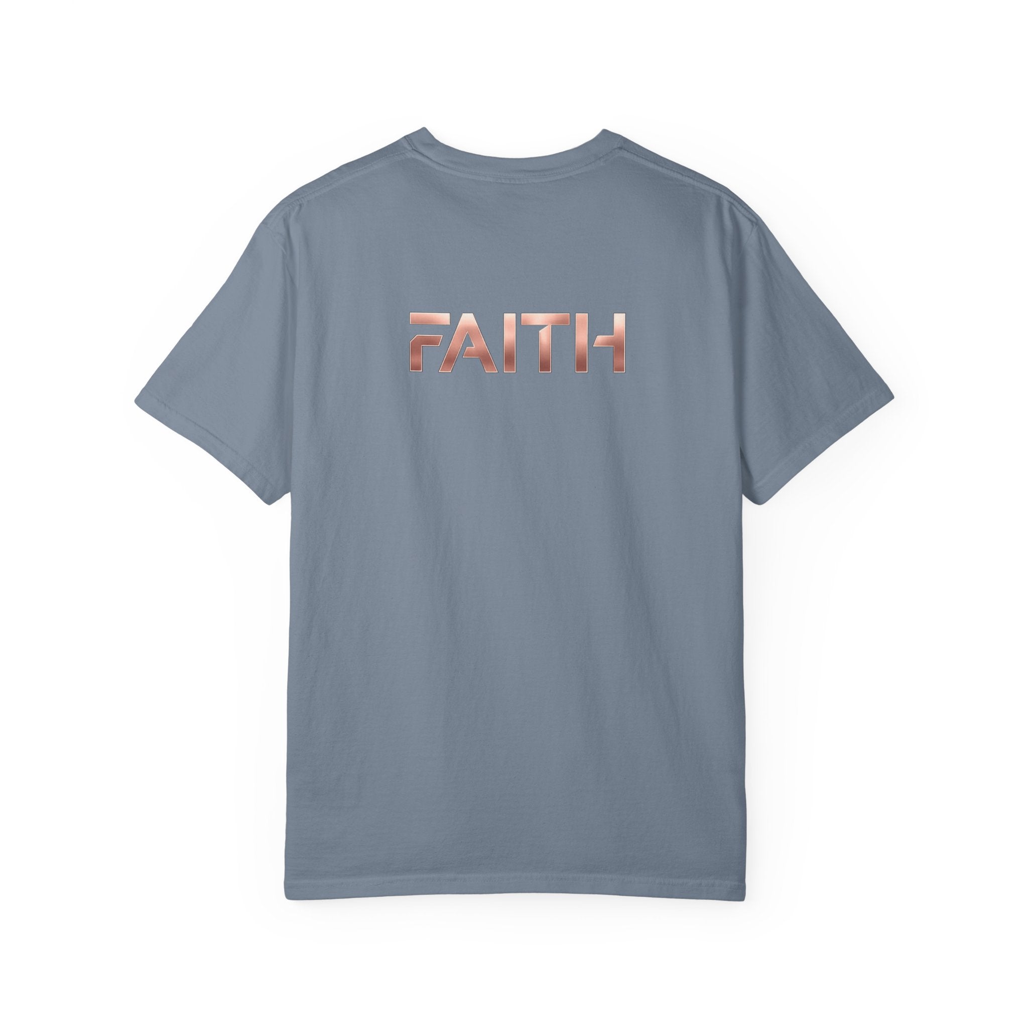 Faith Graphic T-Shirt — Minimalist Rose Gold Text Tee