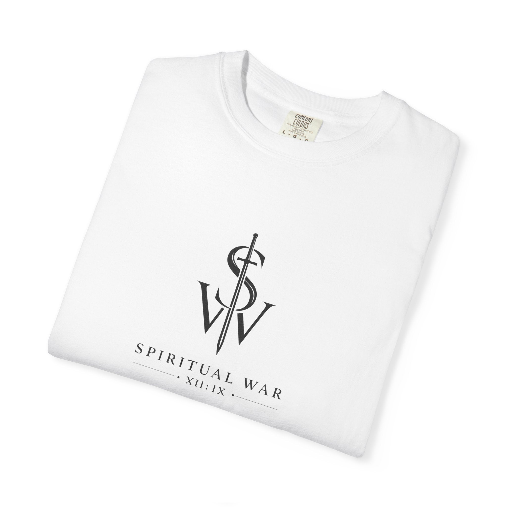 Spiritual War Club Logo T-Shirt — Minimalist Faith Graphic Tee