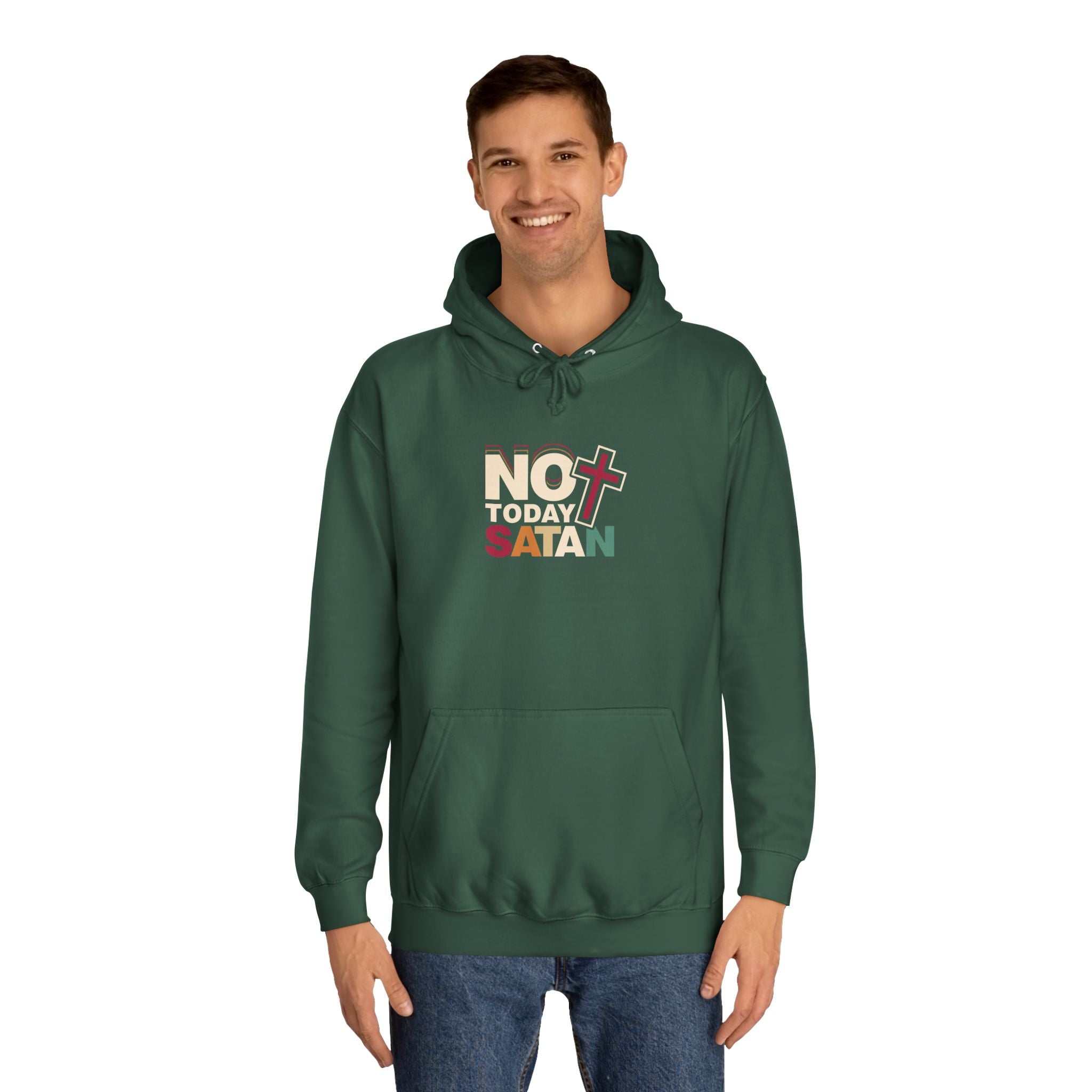 Not Today Satan Hoodie — Bold Spiritual Graphic Pullover
