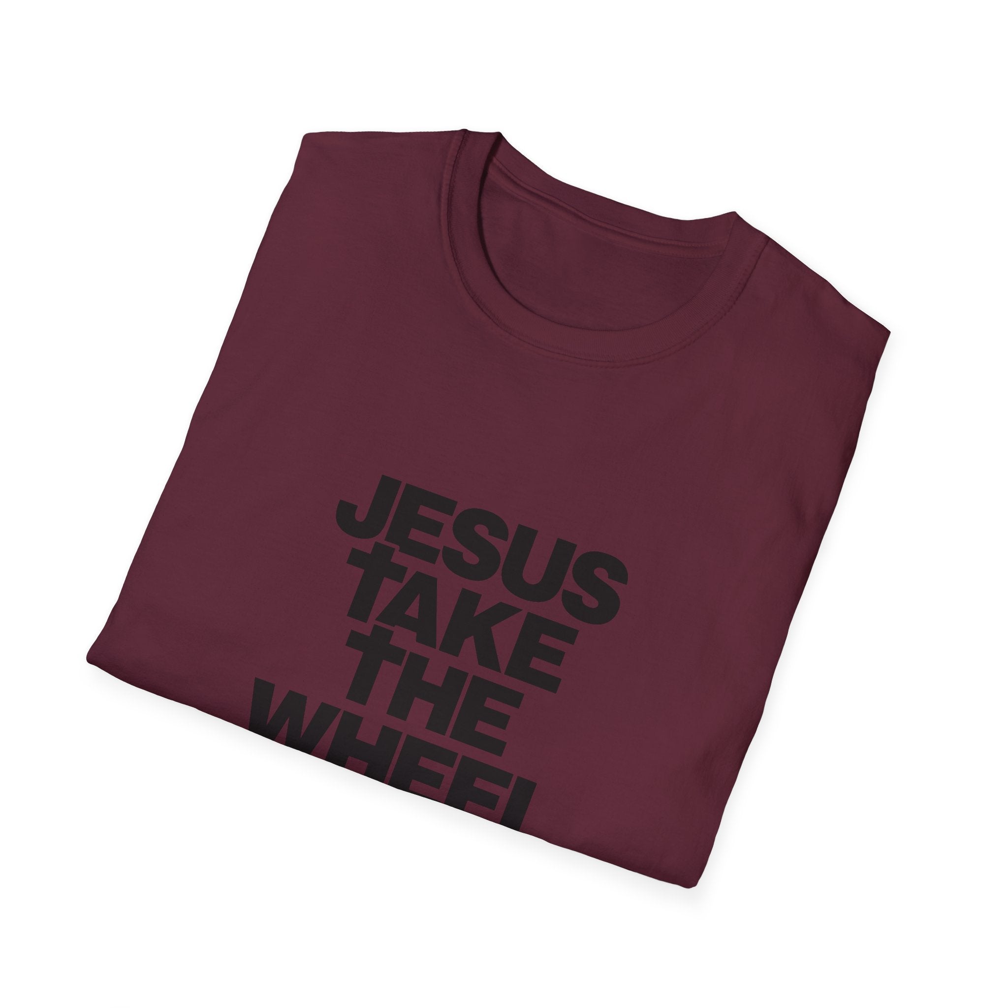 Jesus Take The Wheel T-Shirt — Bold Block Letter Tee