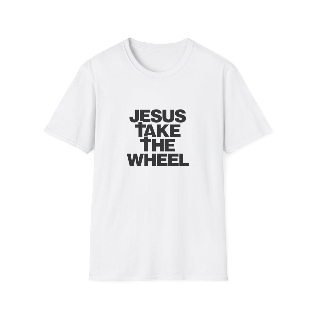 Jesus Take The Wheel T-Shirt — Bold Block Letter Tee