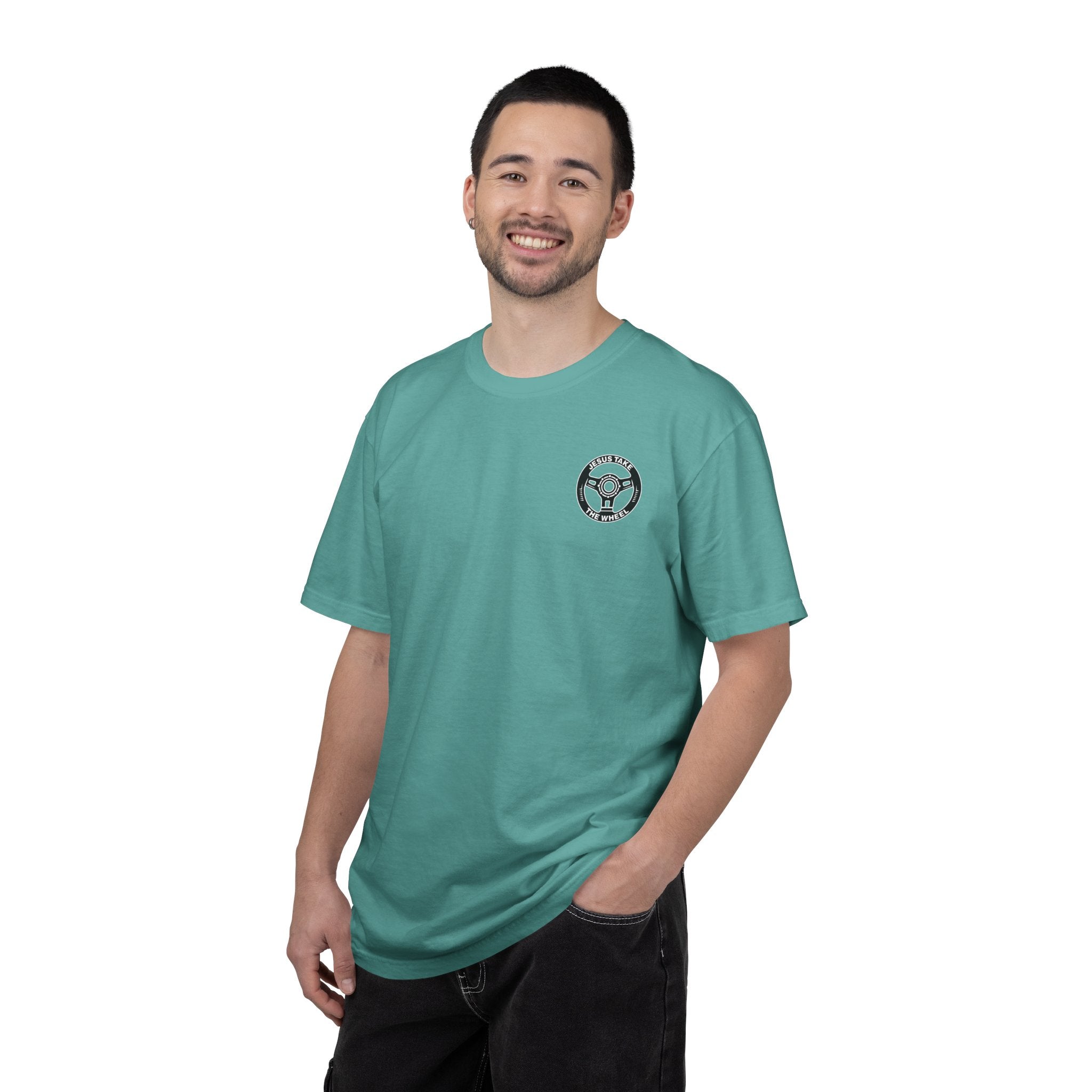Jesus Take The Wheel T-Shirt — Steering Wheel Graphic Tee