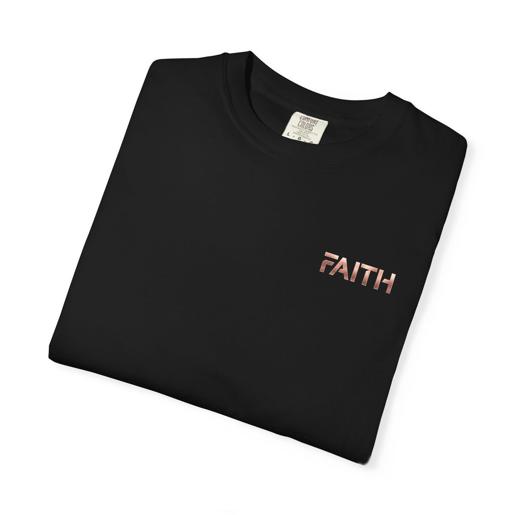 Faith Graphic T-Shirt — Minimalist Rose Gold Text Tee