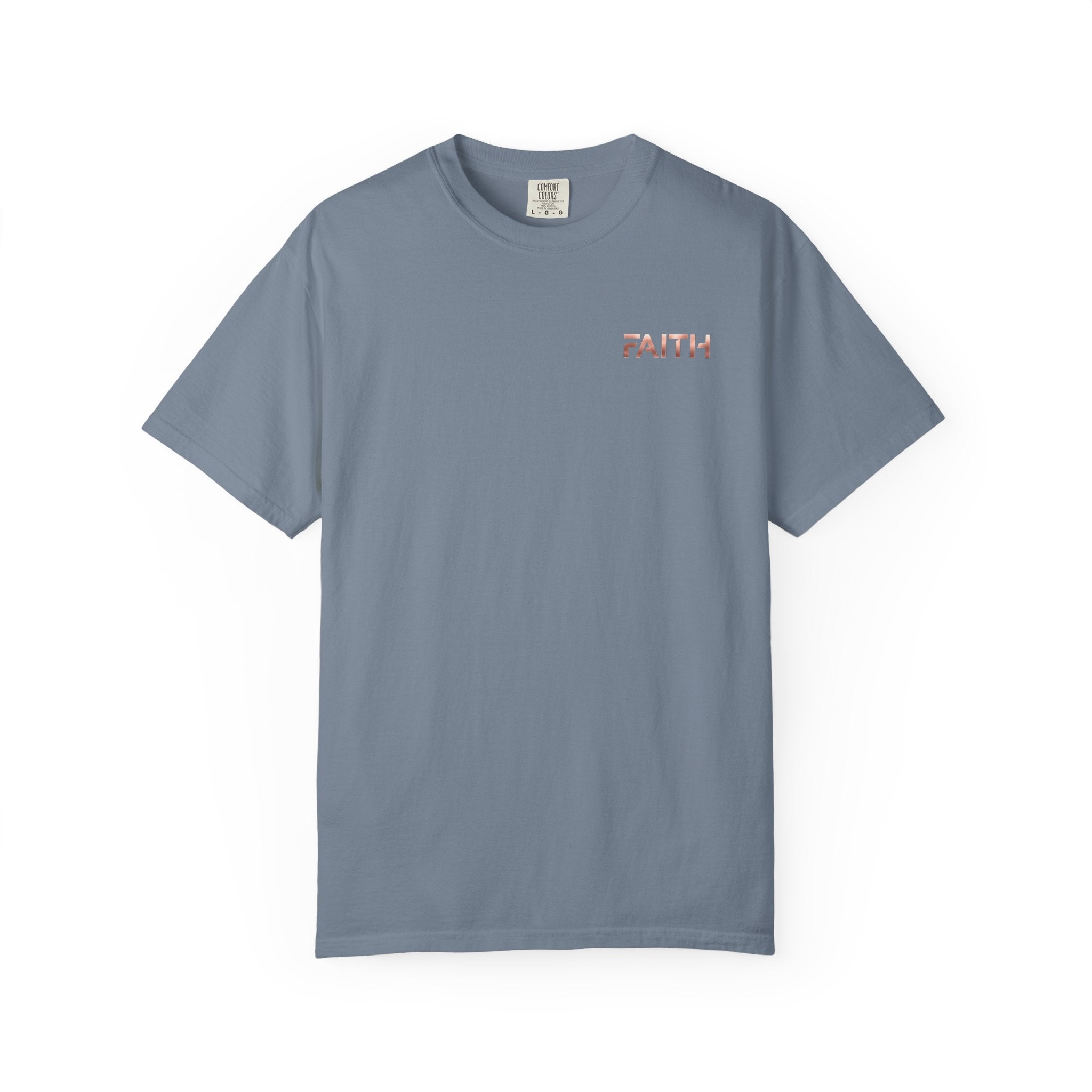Faith Graphic T-Shirt — Minimalist Rose Gold Text Tee