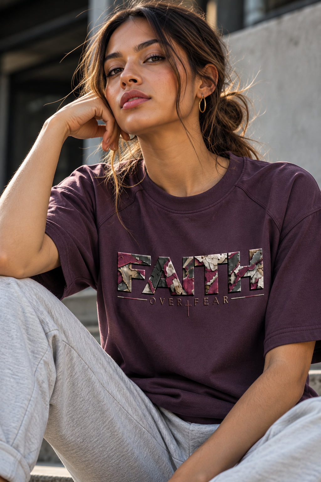Faith Over Fear — Raglan Sleeve T-Shirt