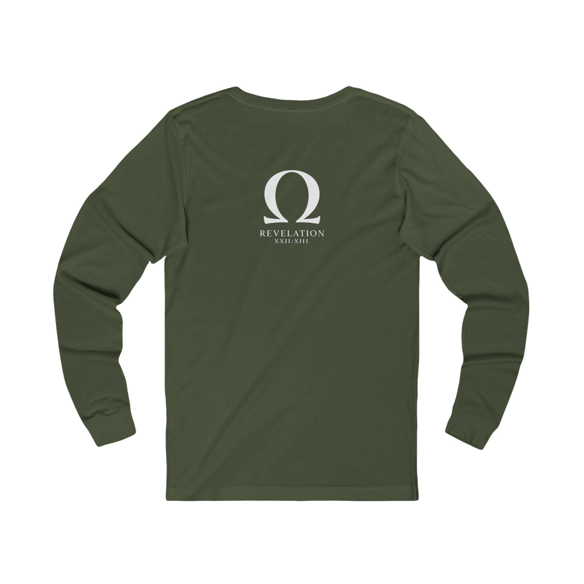 Revelation Alpha & Omega Long Sleeve Tee — Faith-Inspired Black Shirt