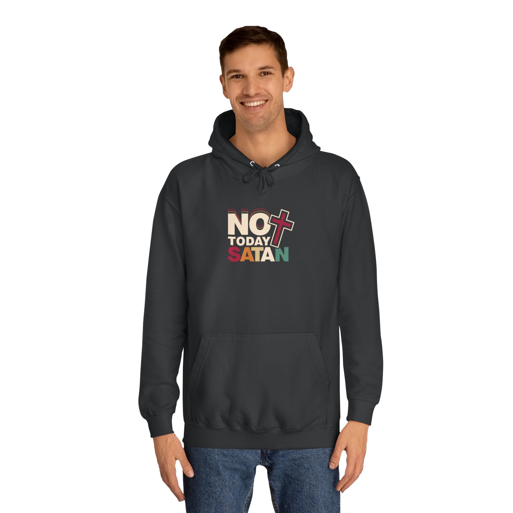 Not Today Satan Hoodie — Bold Spiritual Graphic Pullover