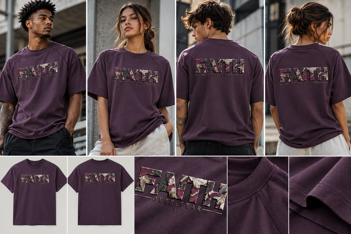 Faith Over Fear — Raglan Sleeve T-Shirt