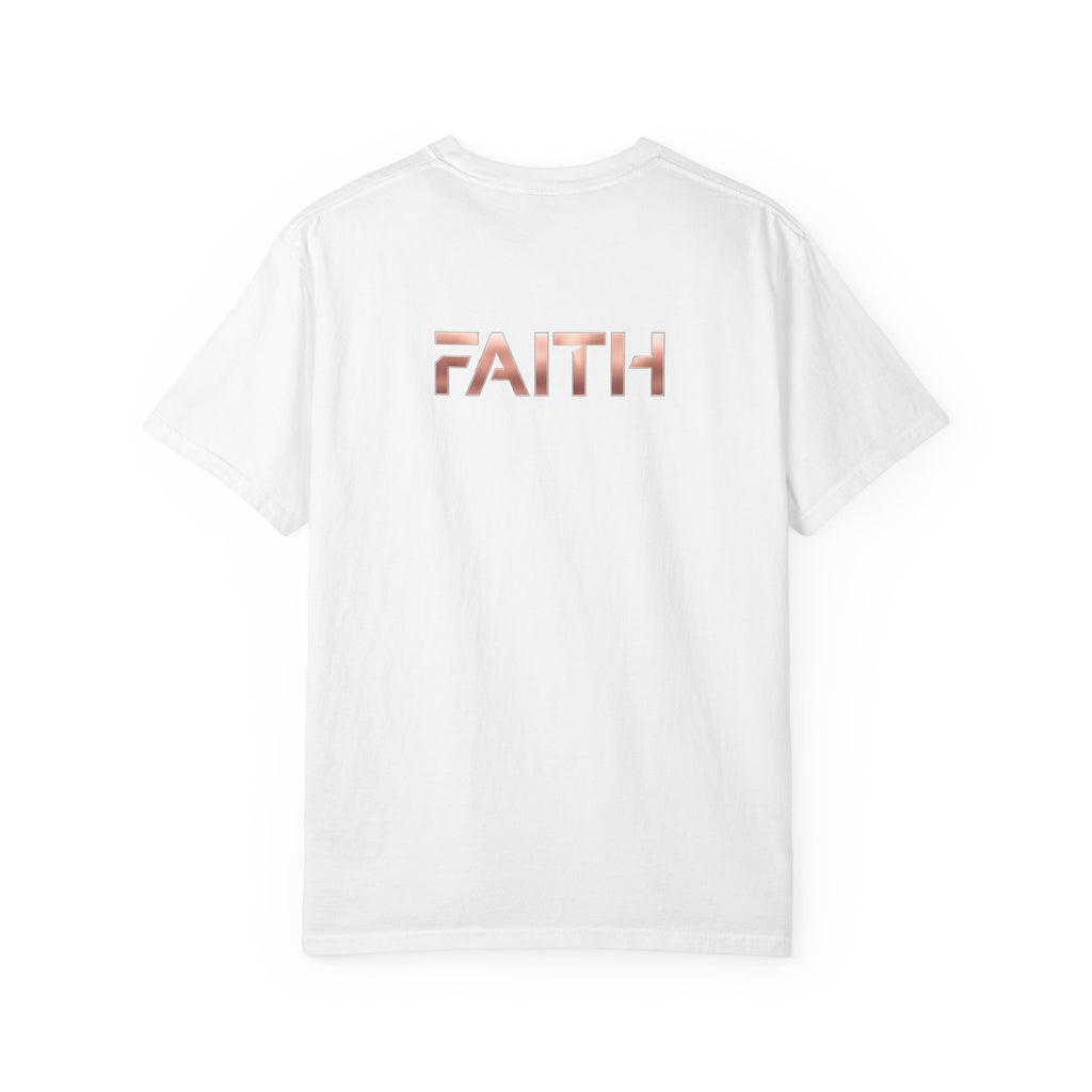 Faith Graphic T-Shirt — Minimalist Rose Gold Text Tee