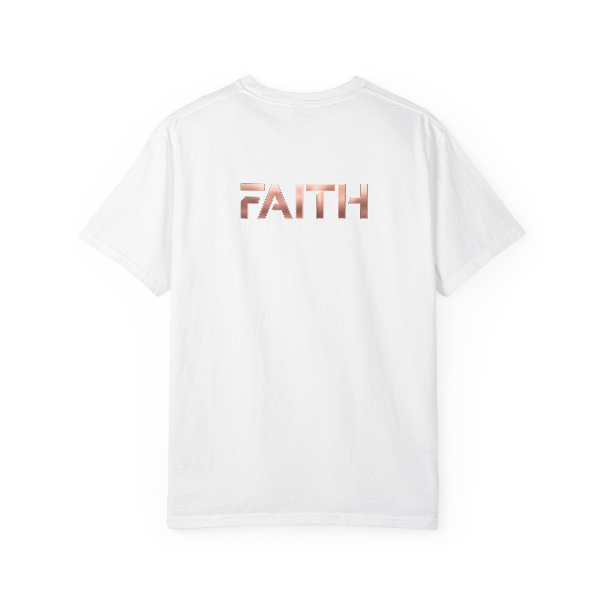 Faith Graphic T-Shirt — Minimalist Rose Gold Text Tee