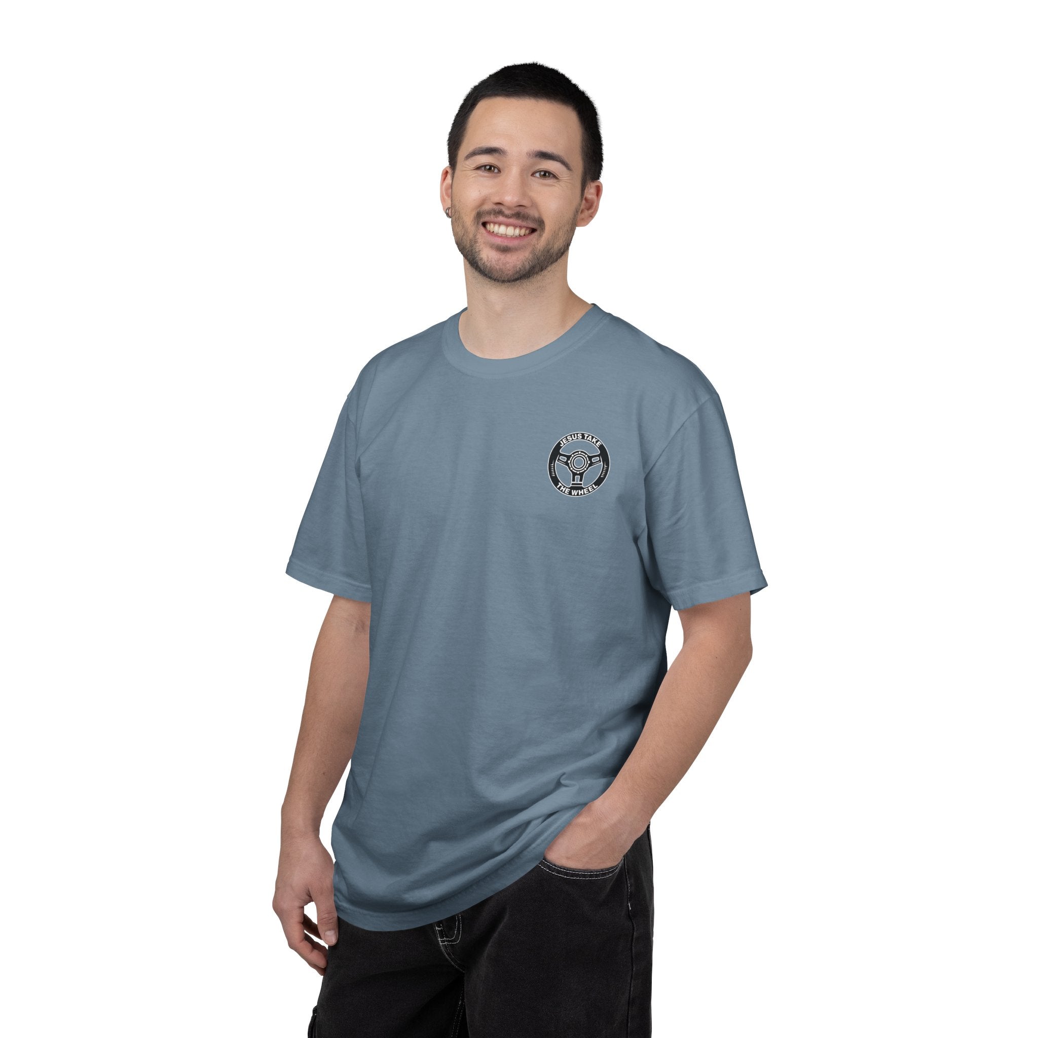 Jesus Take The Wheel T-Shirt — Steering Wheel Graphic Tee