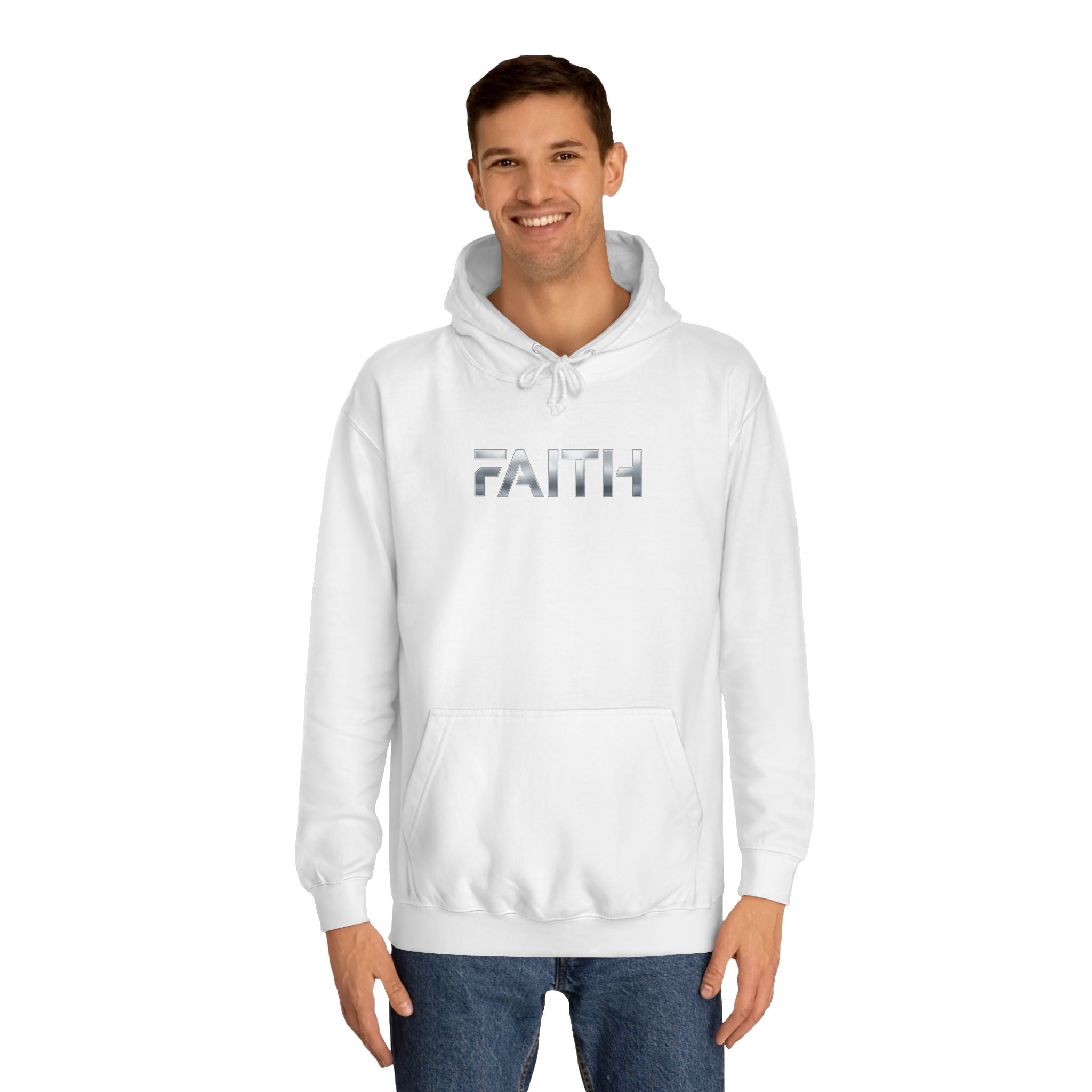 Faith Reflective Hoodie — Minimalist Light-Catching Pullover