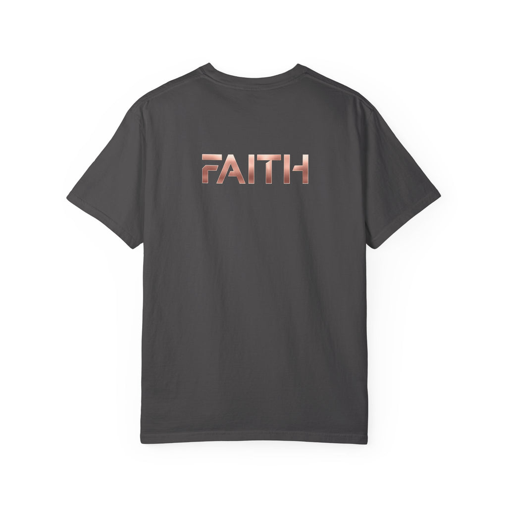 Faith Graphic T-Shirt — Minimalist Rose Gold Text Tee