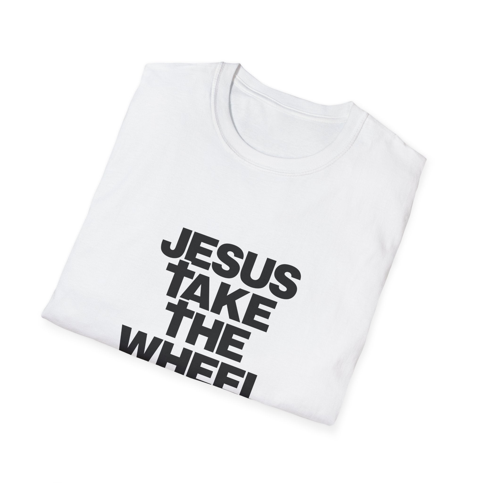 Jesus Take The Wheel T-Shirt — Bold Block Letter Tee