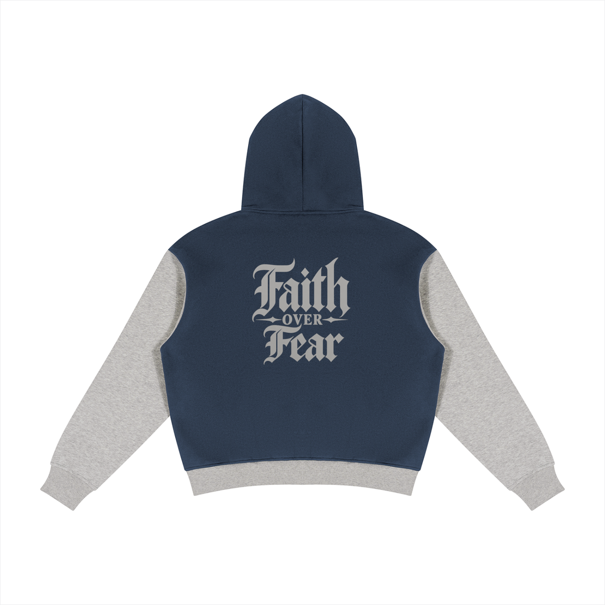 Faith Over Fear Colour Block Zip Hoodie