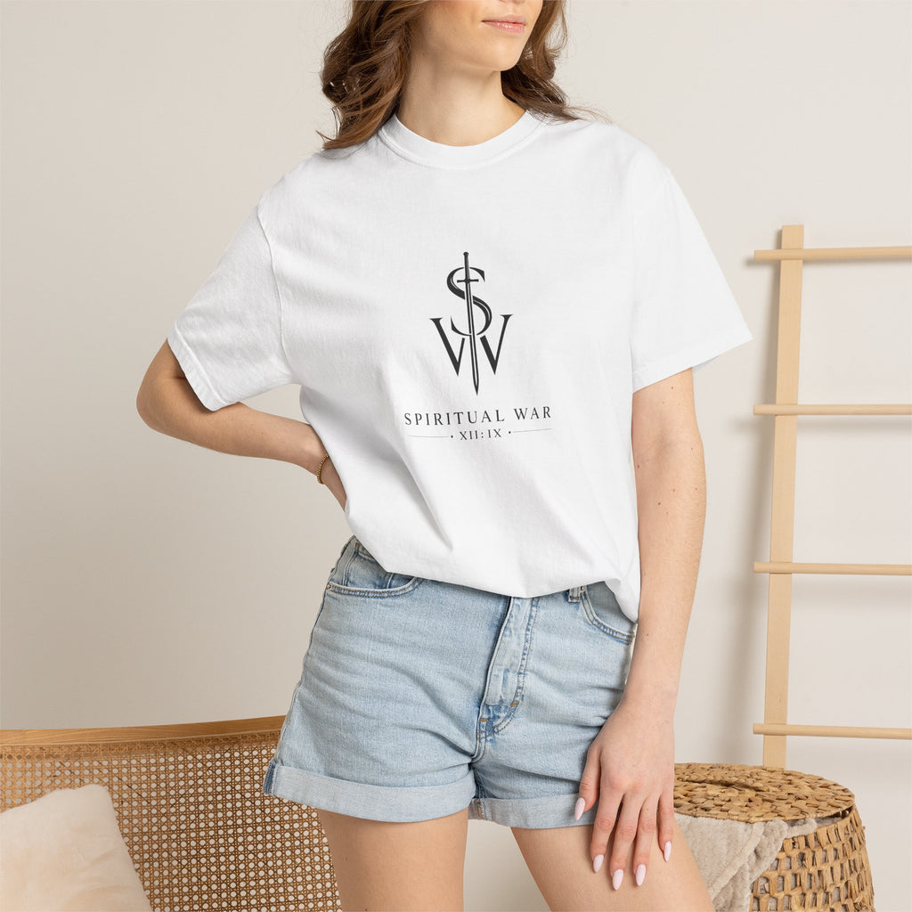 Spiritual War Club Logo T-Shirt — Minimalist Faith Graphic Tee