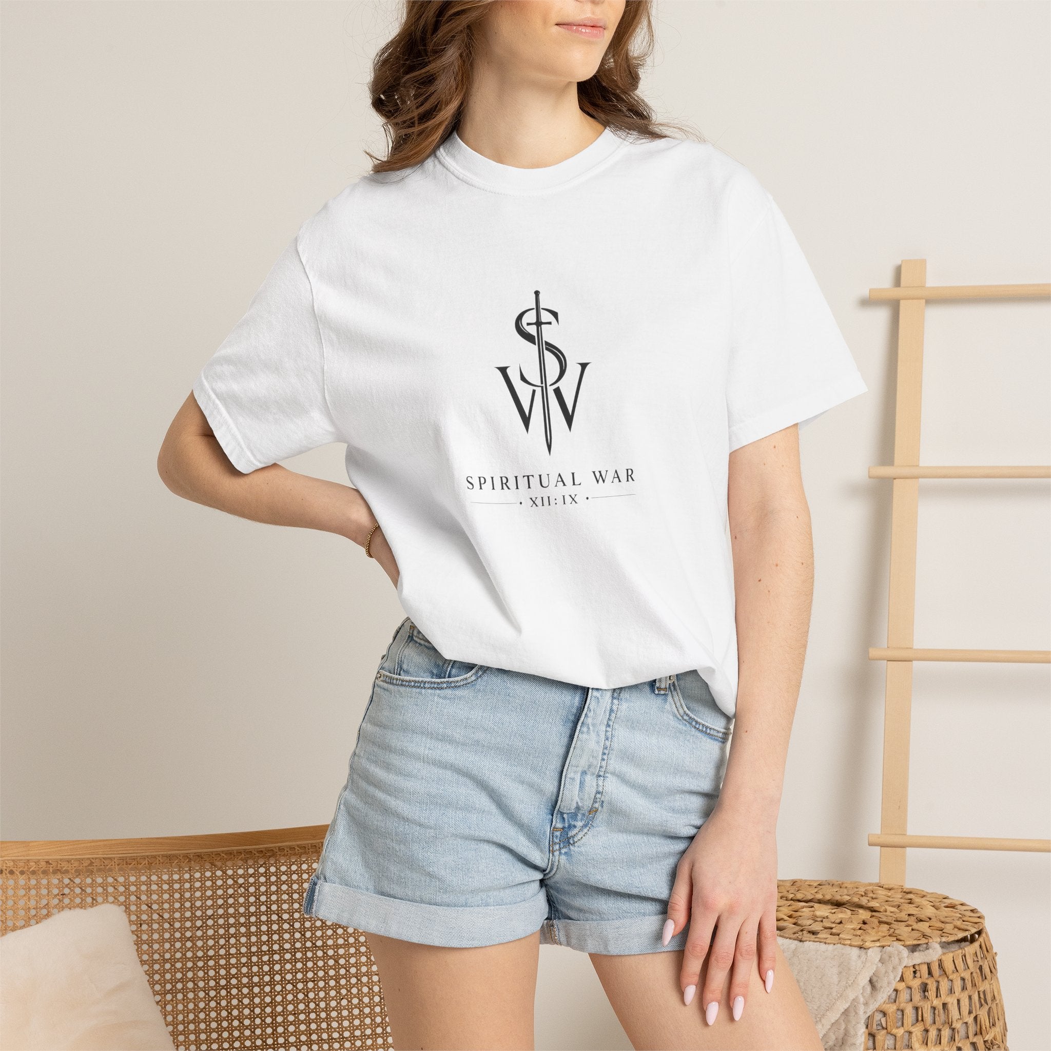 Spiritual War Club Logo T-Shirt — Minimalist Faith Graphic Tee