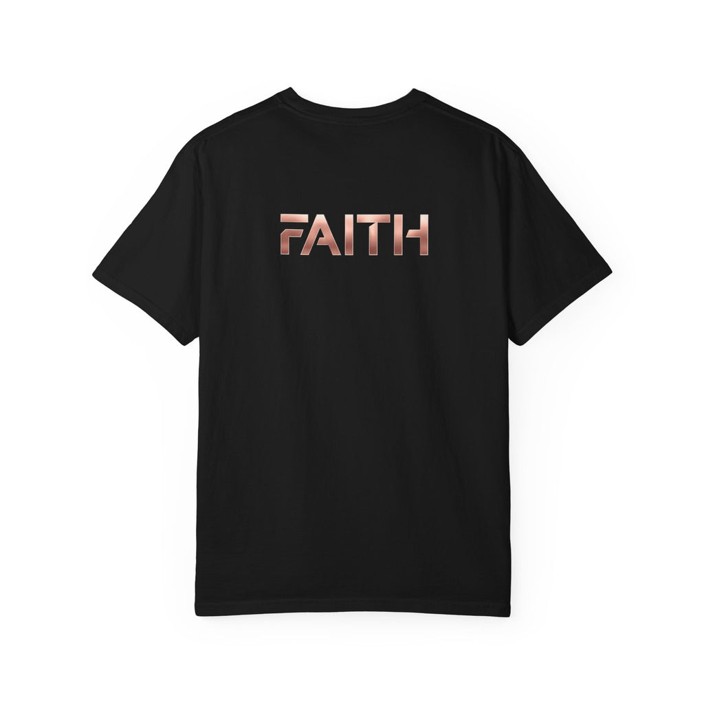 Faith Graphic T-Shirt — Minimalist Rose Gold Text Tee