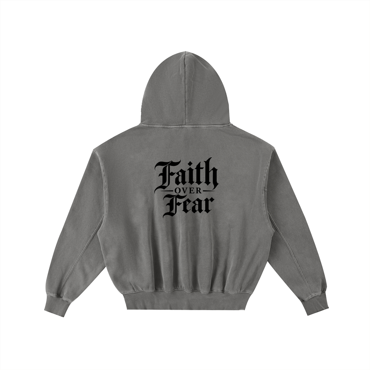 FAITH OVER FEAR — VINTAGE WASH FLEECE HOODIE