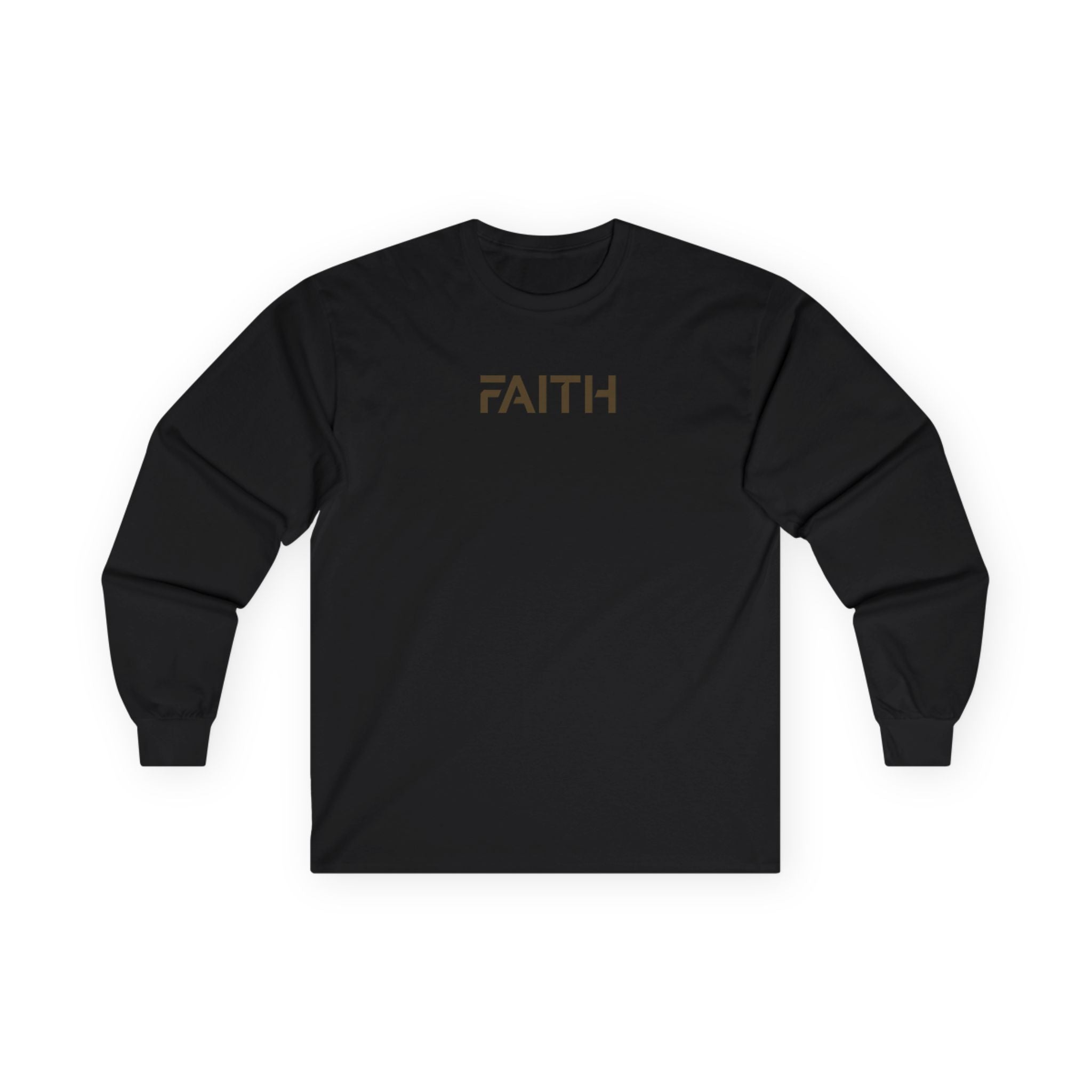 Faith Long Sleeve Tee — Minimalist Inspirational Shirt