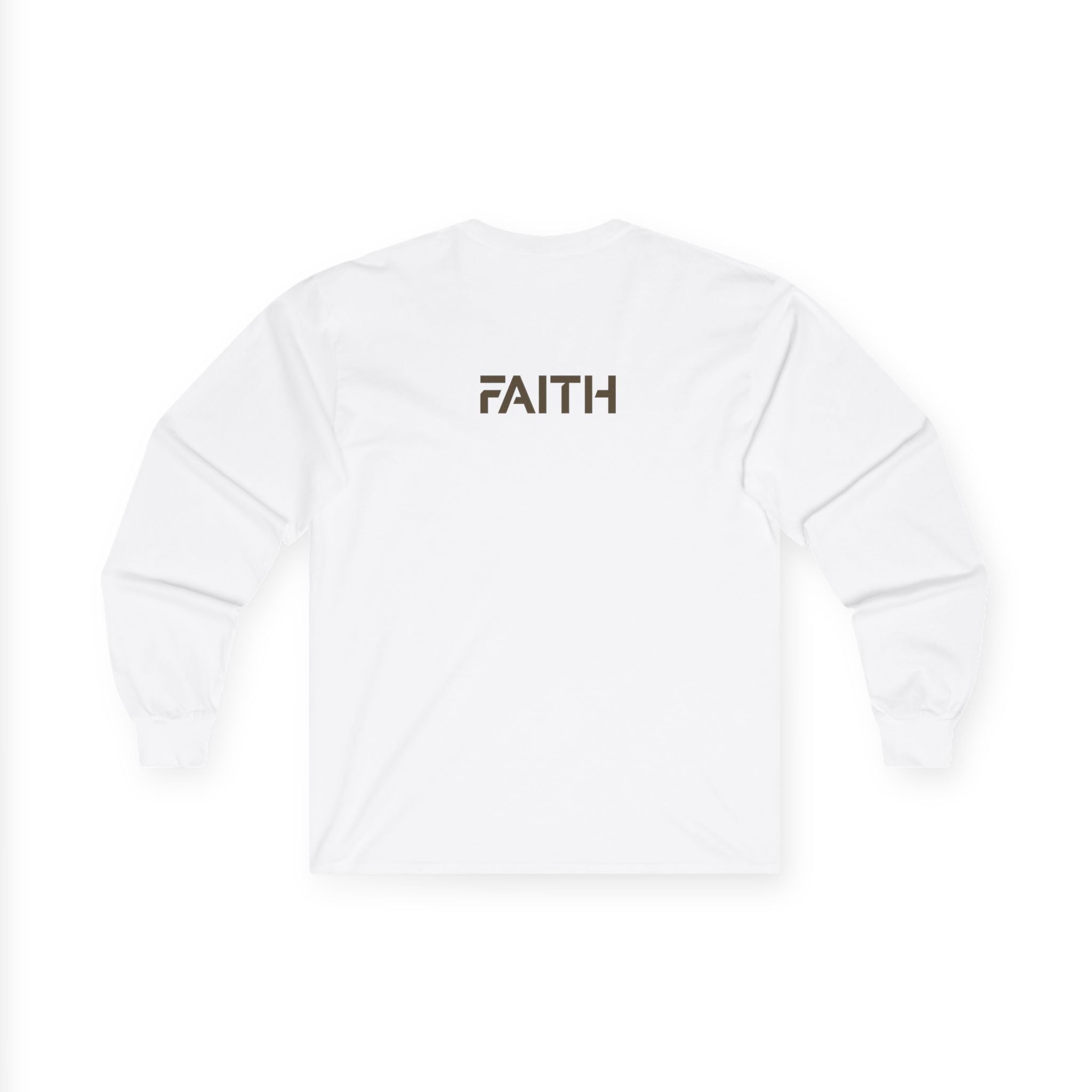 Faith Long Sleeve Tee — Minimalist Inspirational Shirt