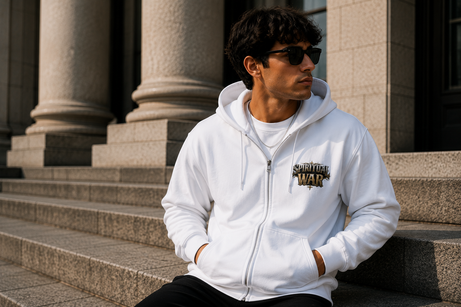 Spiritual War Zip Hoodie