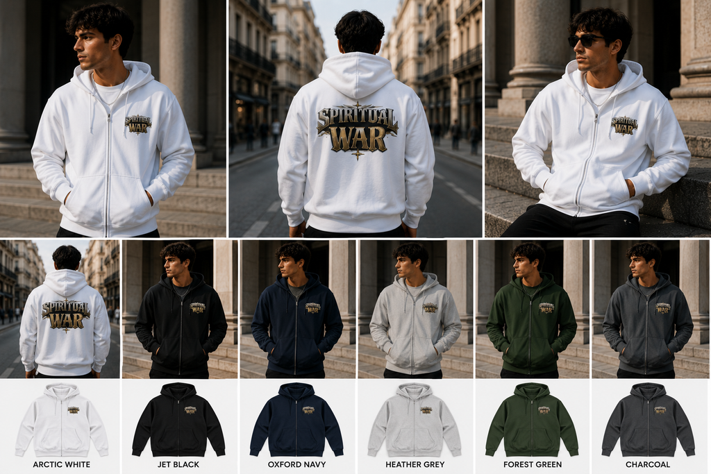 Spiritual War Zip Hoodie