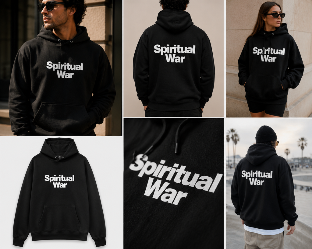Spiritual War Premium zip Hoodie