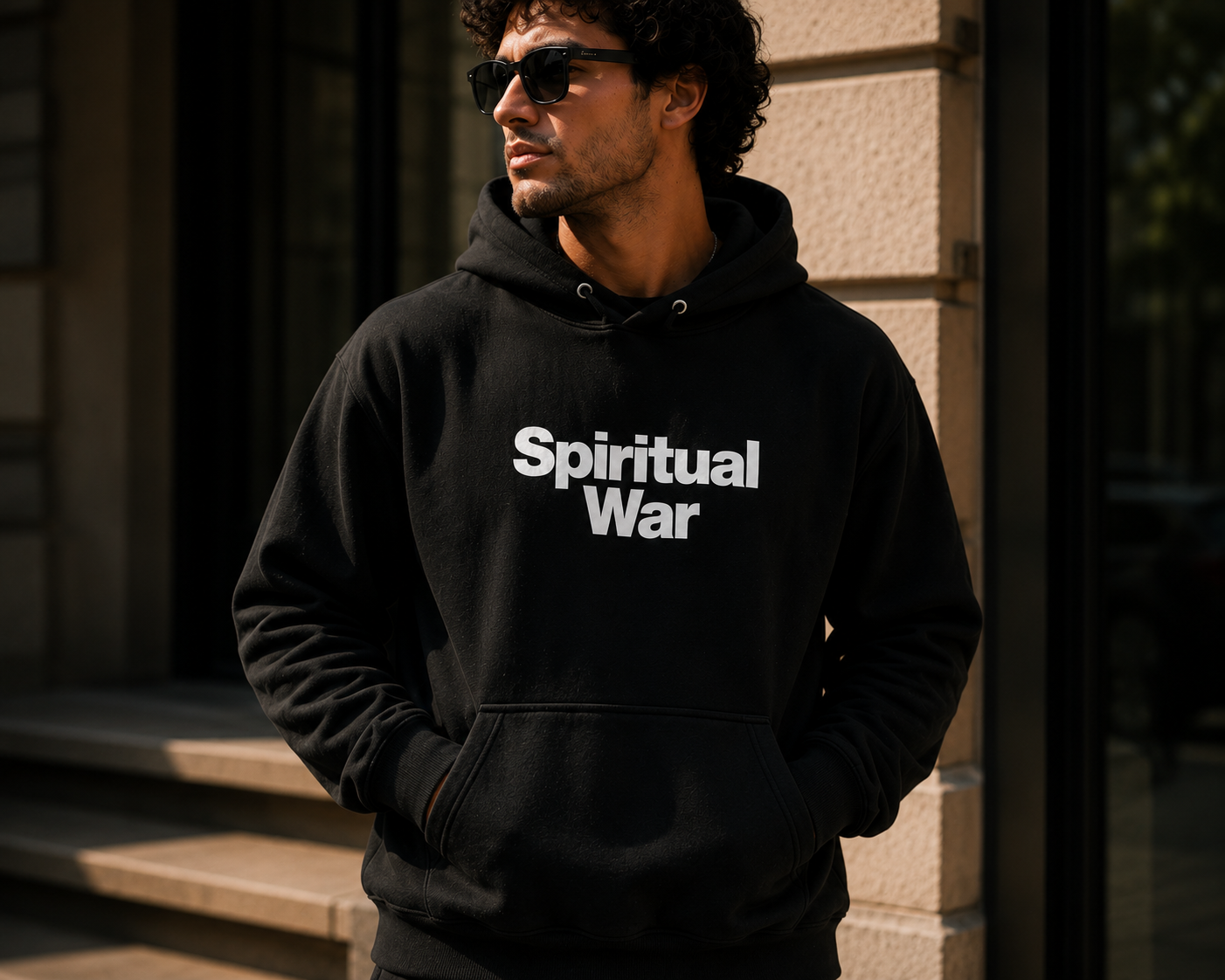 Spiritual War Premium zip Hoodie