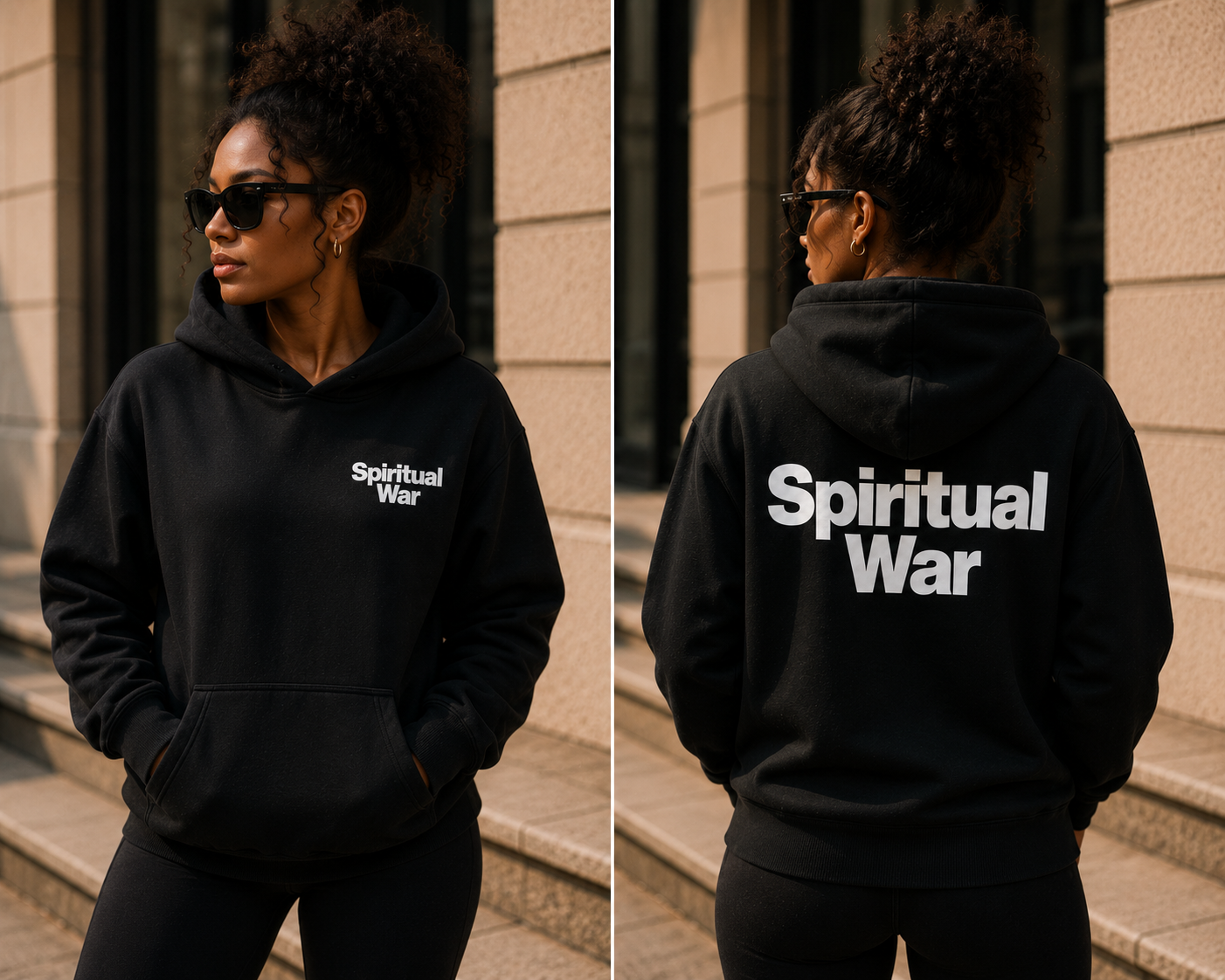 Spiritual War Premium zip Hoodie
