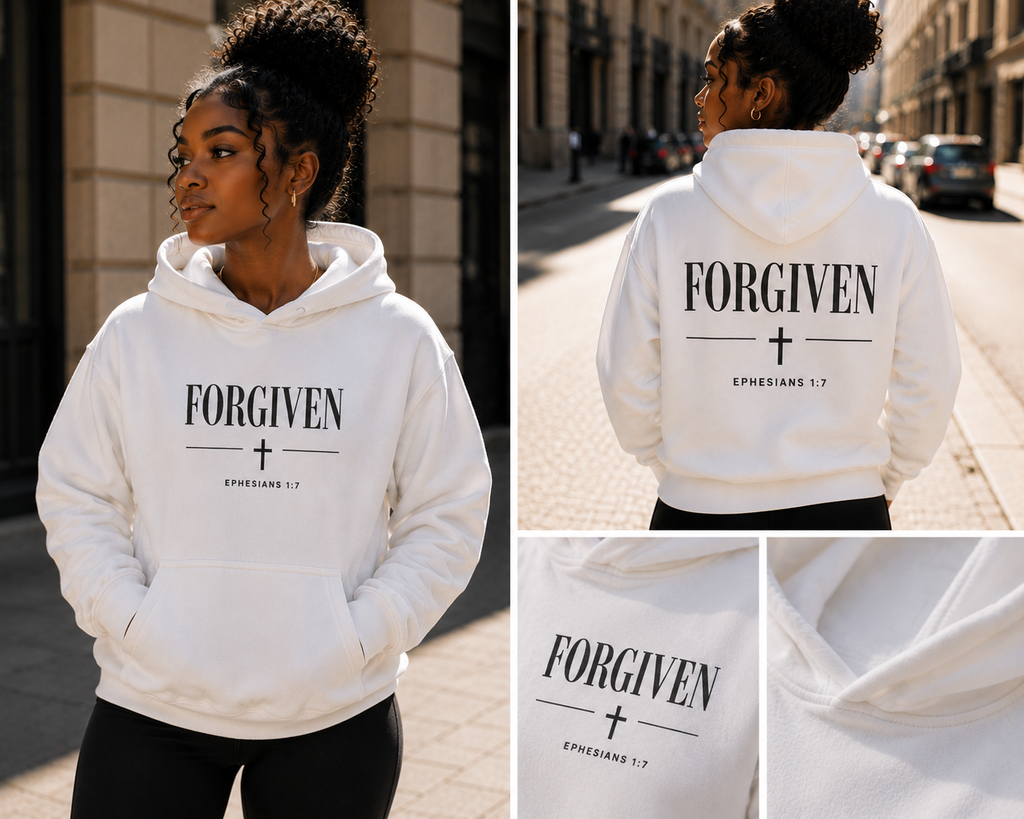 Forgiven Hoodie — Christian Faith Hoodie | Ephesians 1:7