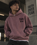 FAITH OVER FEAR — VINTAGE WASH FLEECE HOODIE
