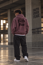 FAITH OVER FEAR — VINTAGE WASH FLEECE HOODIE