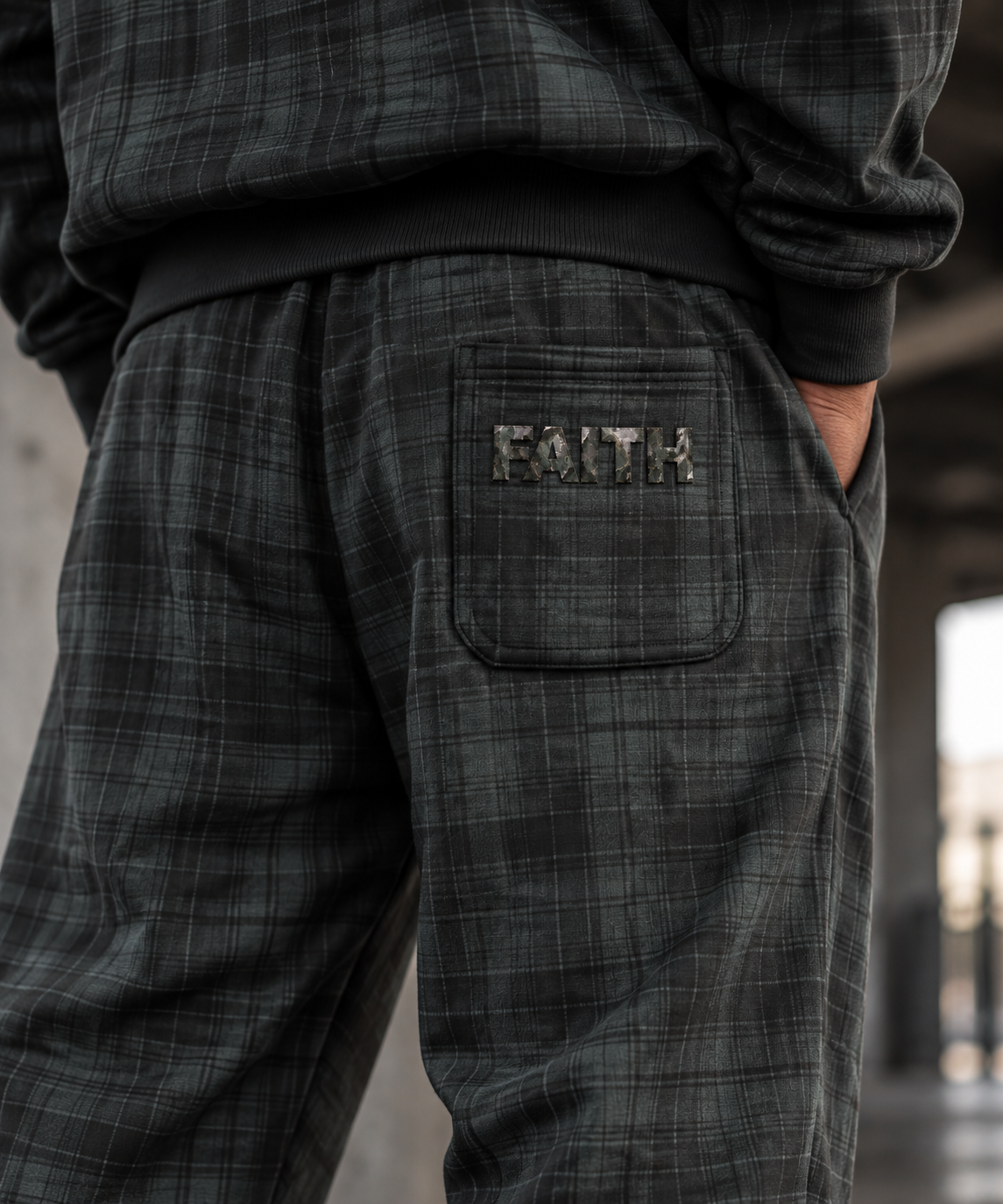 Faith — Plaid Straight-Leg Pants