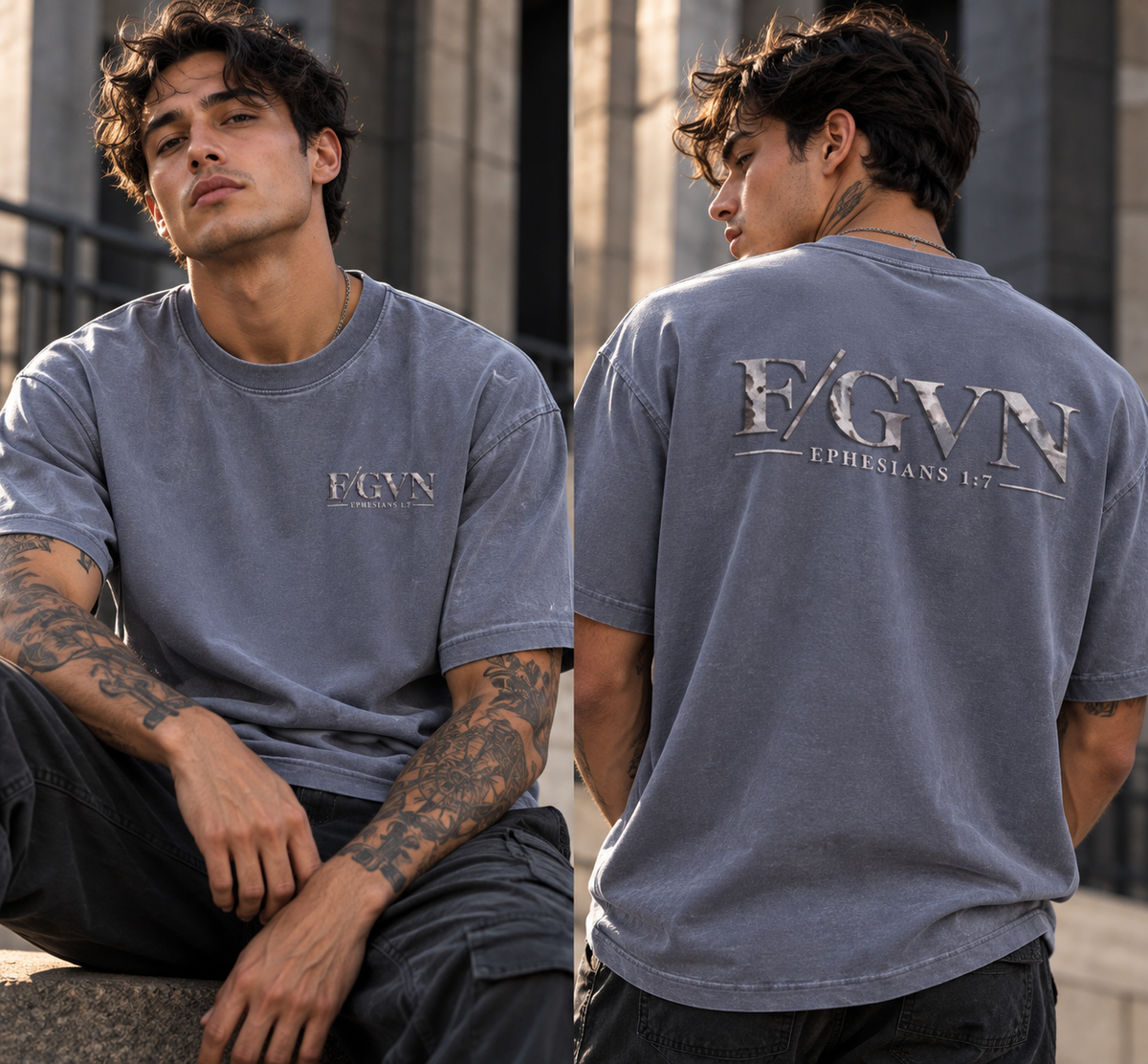 Forgiven — Vintage Washed Oversized T-Shirt