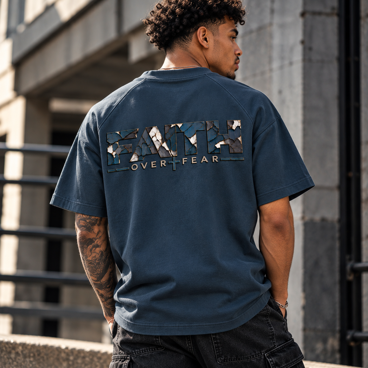 Faith Over Fear — Raglan Sleeve T-Shirt