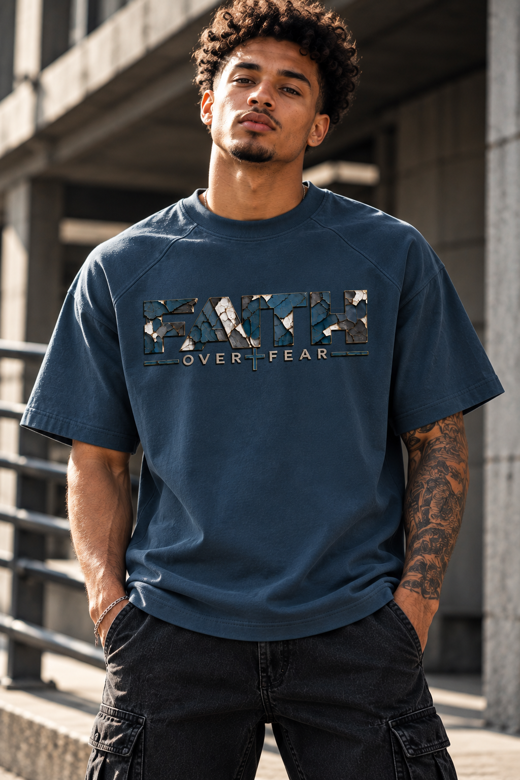 Faith Over Fear — Raglan Sleeve T-Shirt