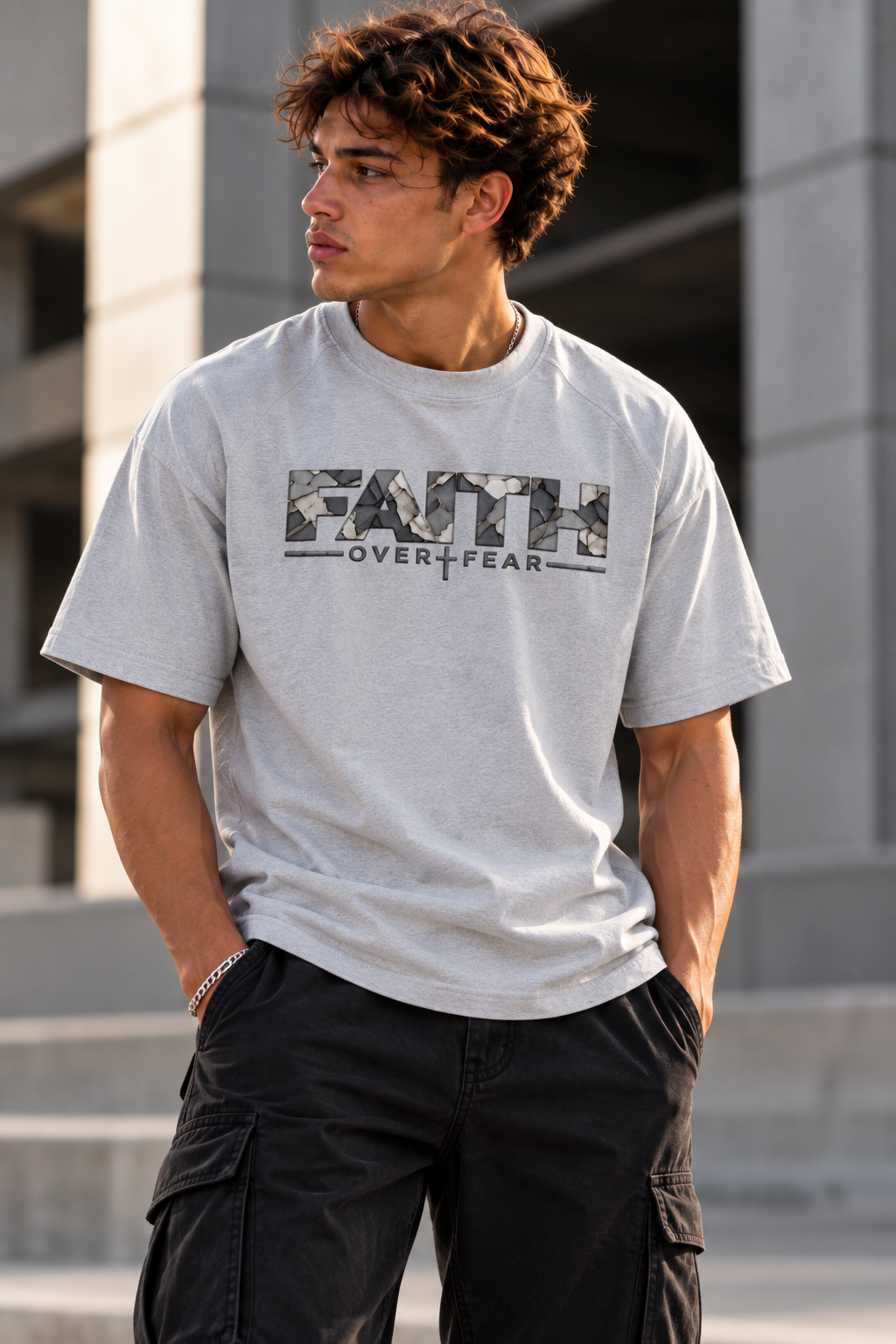 Faith Over Fear — Raglan Sleeve T-Shirt