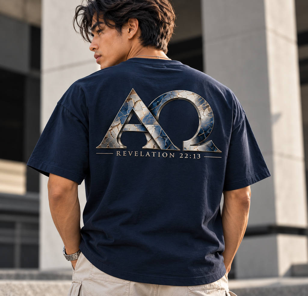 Alpha & Omega — Boxy Drop Shoulder T-Shirt