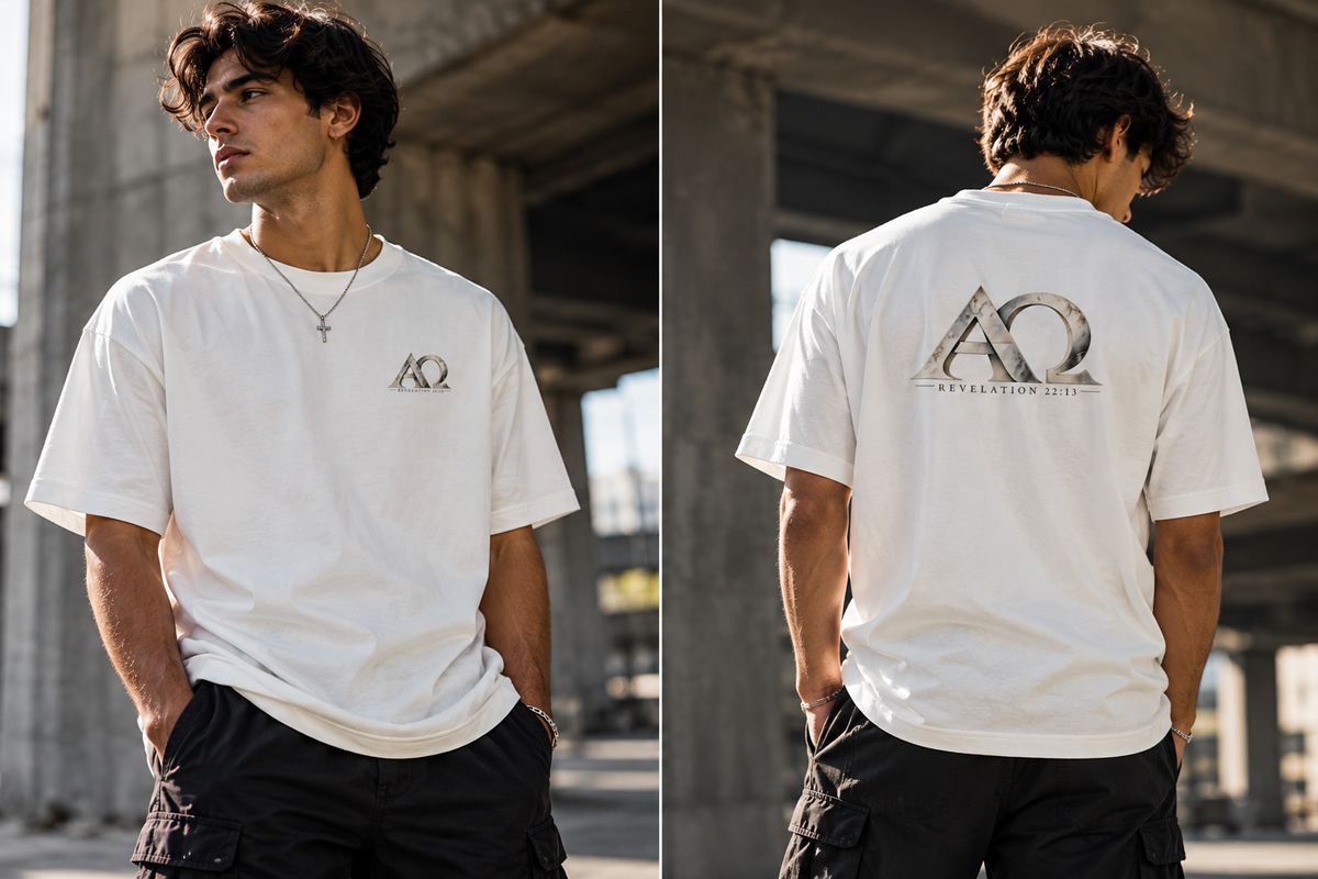 Alpha & Omega — Boxy Drop Shoulder T-Shirt