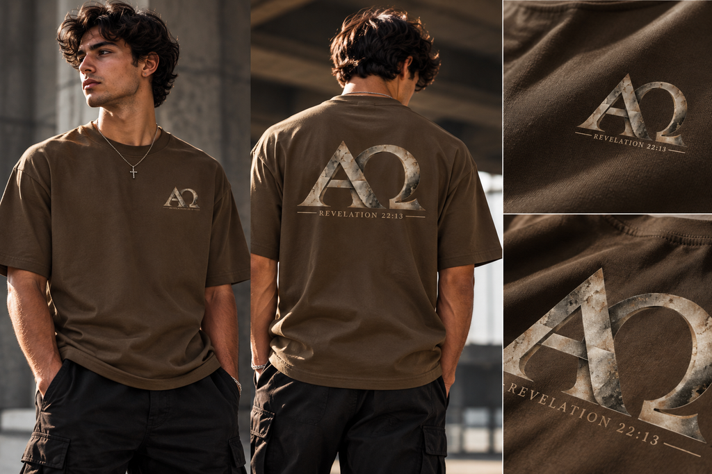Alpha & Omega — Boxy Drop Shoulder T-Shirt