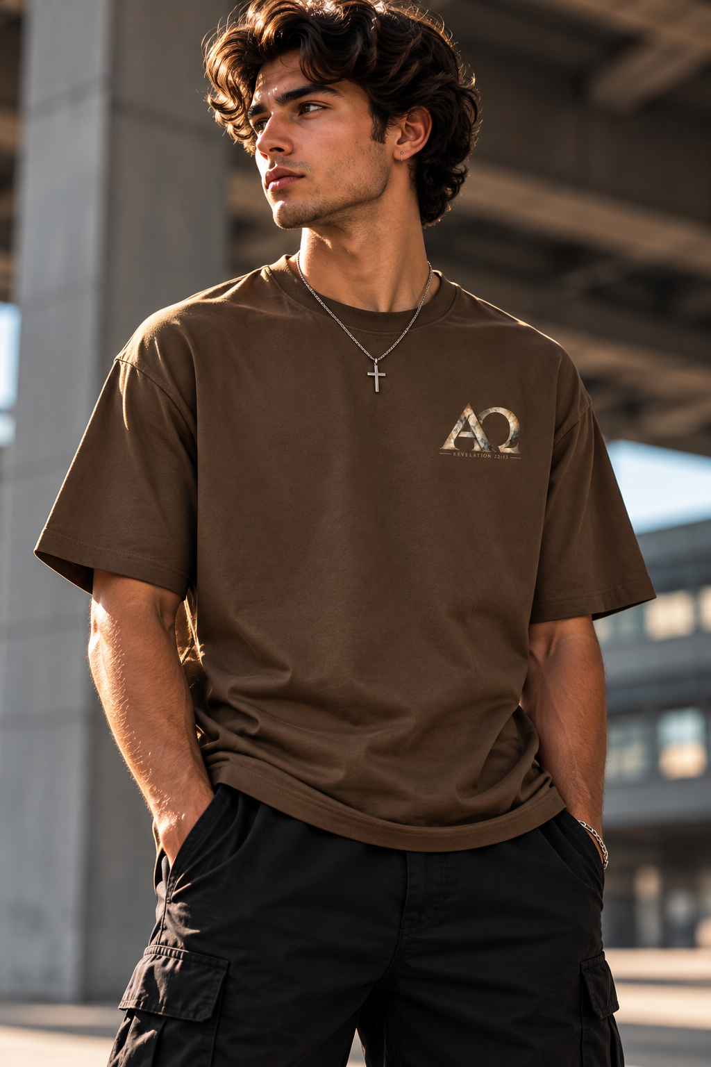 Alpha & Omega — Boxy Drop Shoulder T-Shirt