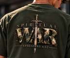 Spiritual War — Heavyweight Vintage Washed Frayed T-Shirt