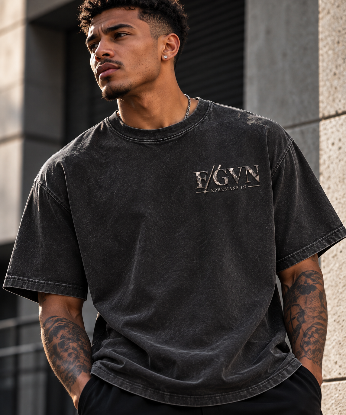 Forgiven — Vintage Washed Oversized T-Shirt