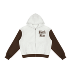 Unisex Color Block Fleece Full Zip Hoodie