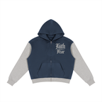 Faith Over Fear Colour Block Zip Hoodie