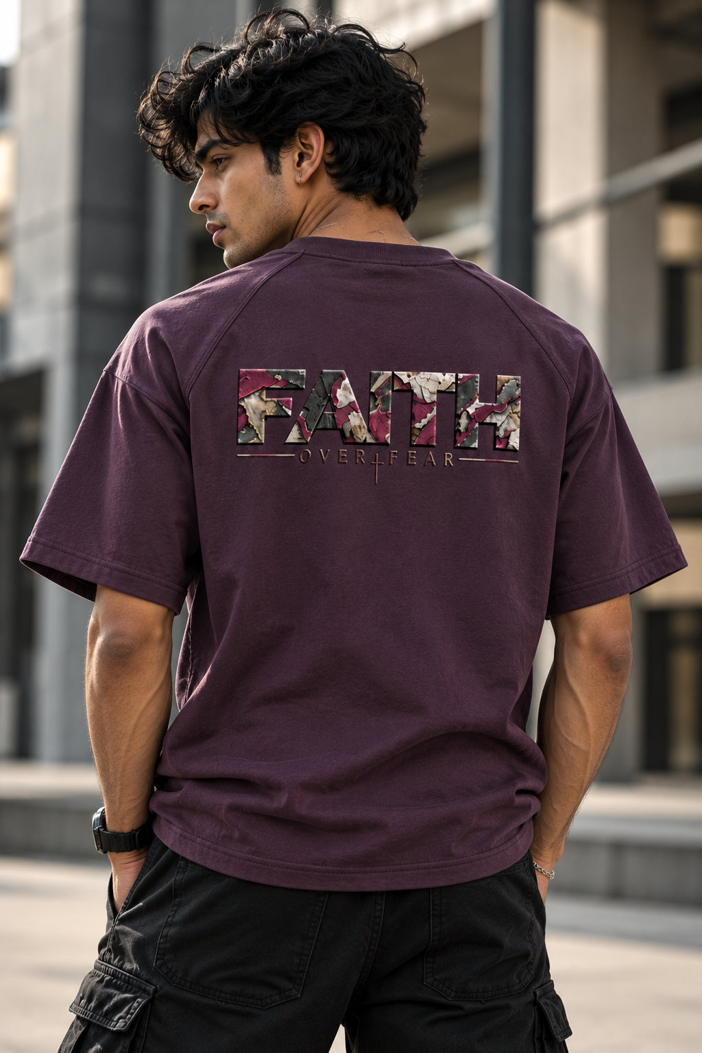 Faith Over Fear — Raglan Sleeve T-Shirt